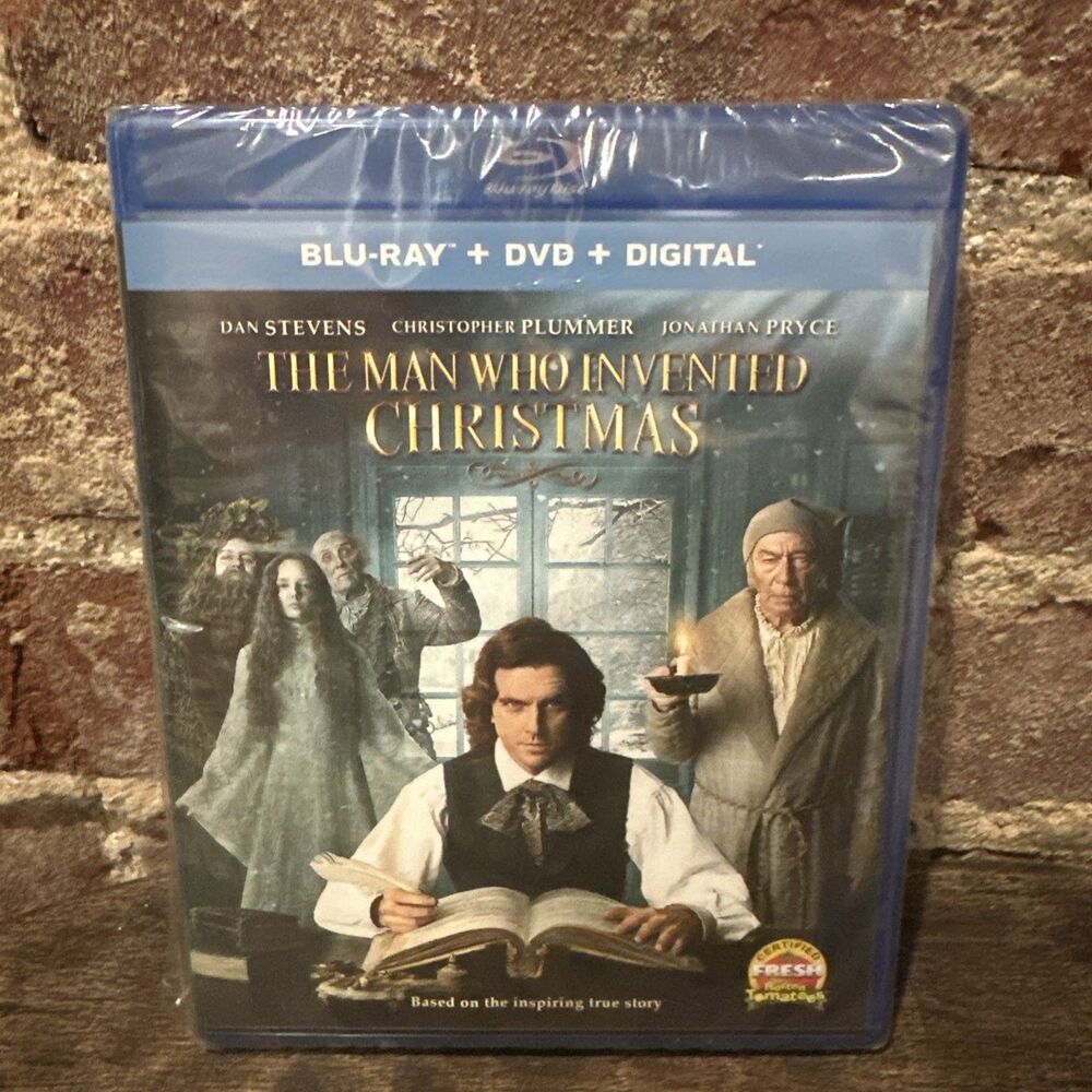 The Man Who Invented Christmas Blu-ray Dan Stevens NEW